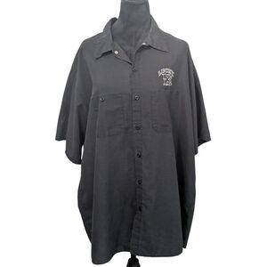 LUCKY 13 Red Kap Pinup Work Shirt 3XL Black Rockabilly Tattoo Garage Shirt